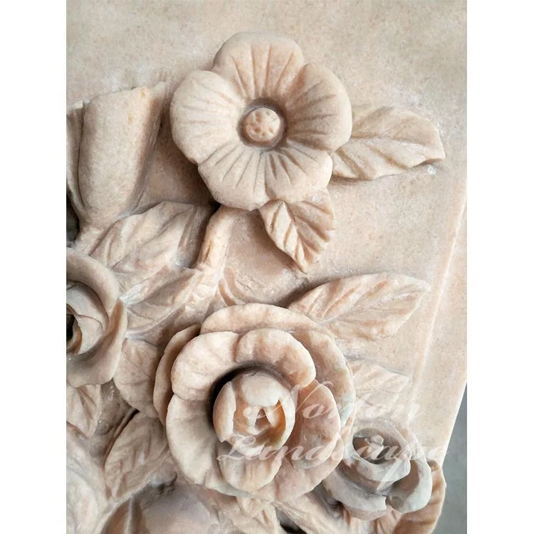 High Quality Hand Carved Stone Flower Statue Relief Sunset Red Marble Nude Woman and Children Relief Sculpture for Sale