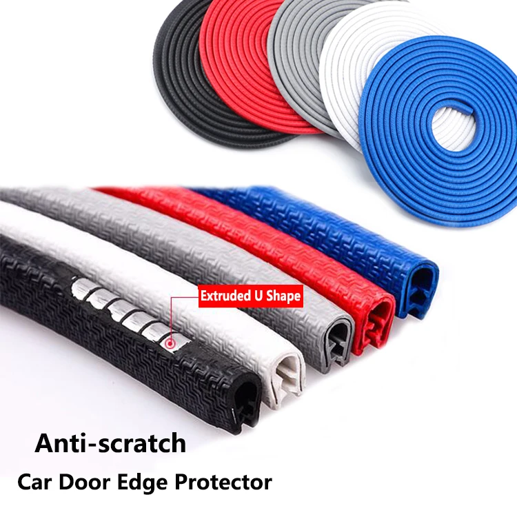 Universal U-Shape Car Door Edge Trim Protector - Rubber & Stainless Steel, 6m Or 10m