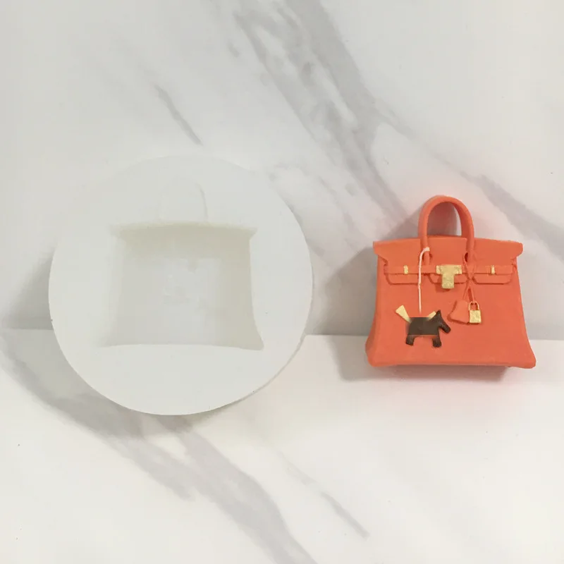 Luxury Bag Silicone Candle Mold Woman Handbag Molds Fashion DIY