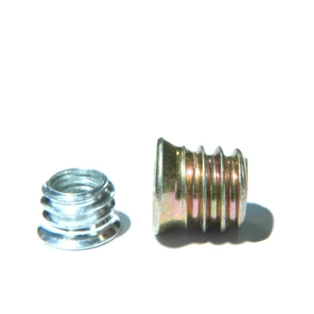 Zinc Plated Steel Flat Head Threaded Insert Nuts Countersunk Embedded Hex Drive Nut for Healthcare and Mining Applications