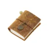 Embossed leather yellow-brown-2 refills included