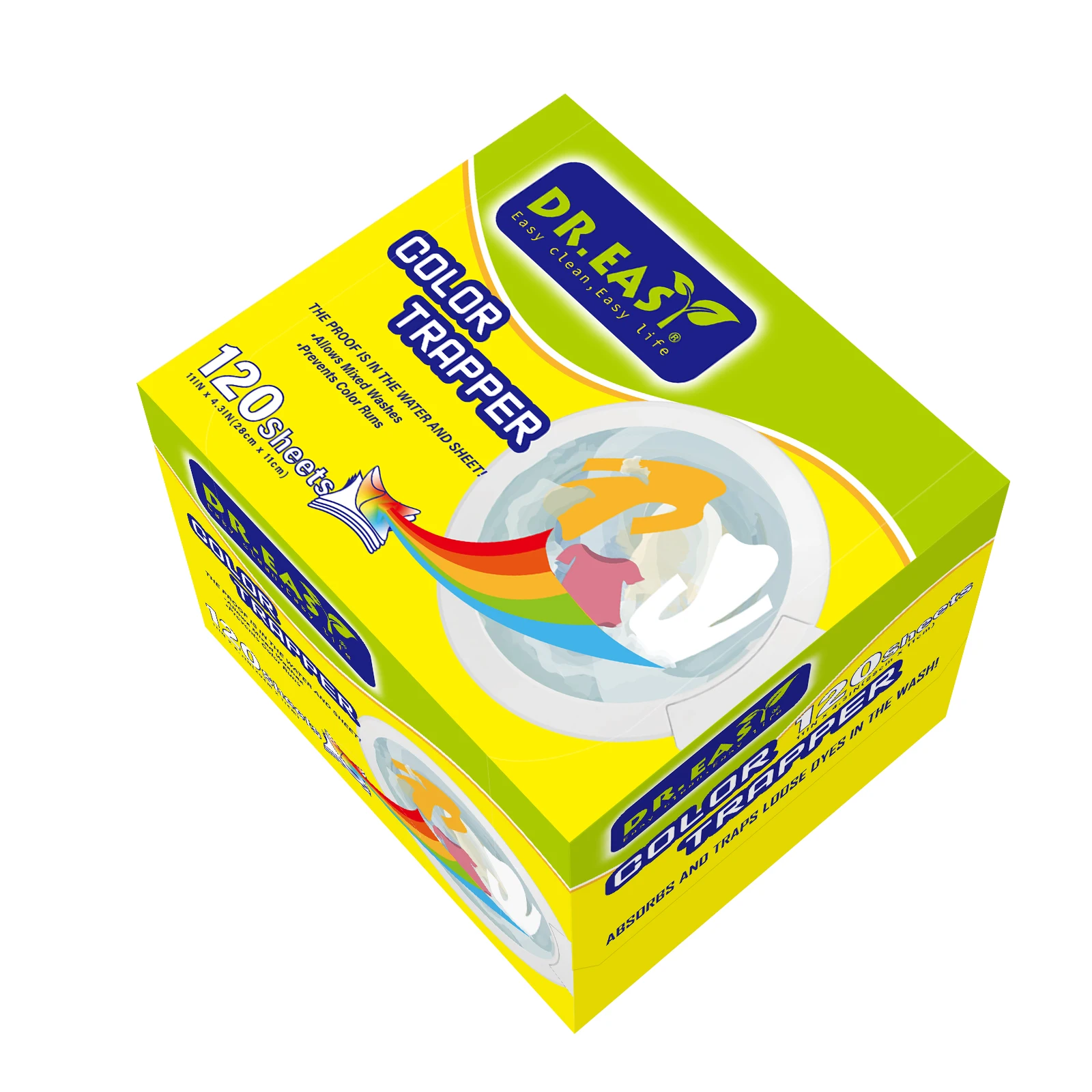 120pcs OEM Household Laundry Dye Catcher Detergent Sheets Big Size High-capacity Color Trapper Sheet for Laundry Stain Capture