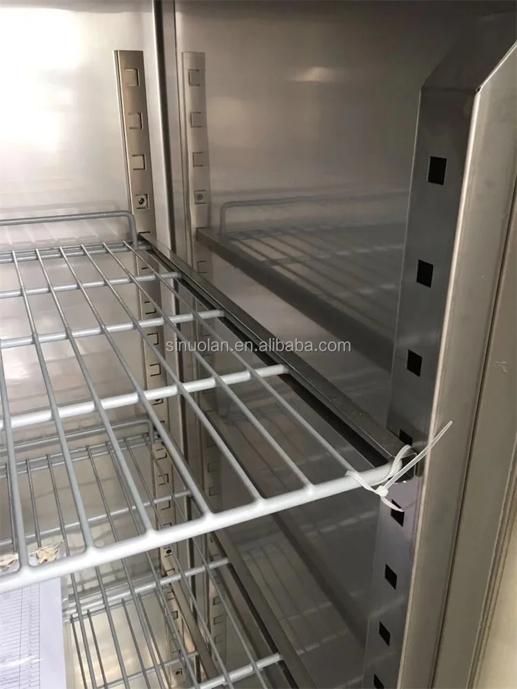 Best Price Standing Commercial Double Door Meat Freezer Kitchen
