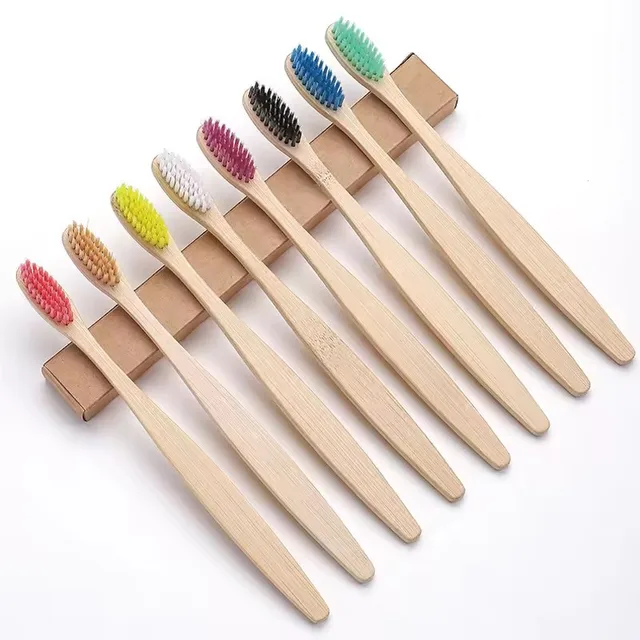 Soft Bristle Wood Toothbrush With Customized Packing Charcoal bamboo Toothbrush