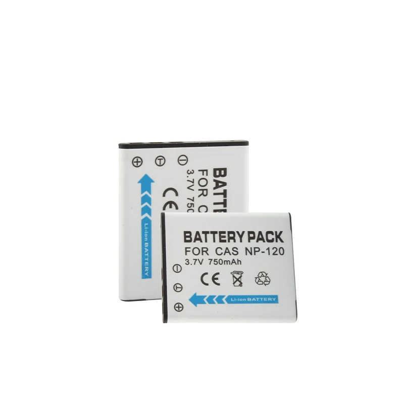 3.7V 750mAh NP-120 Rechargeable Digital Battery NP120 Lithium-ion Batteries for EX-S300 ZS15 HDV-CP310 HD-A260 Cameras