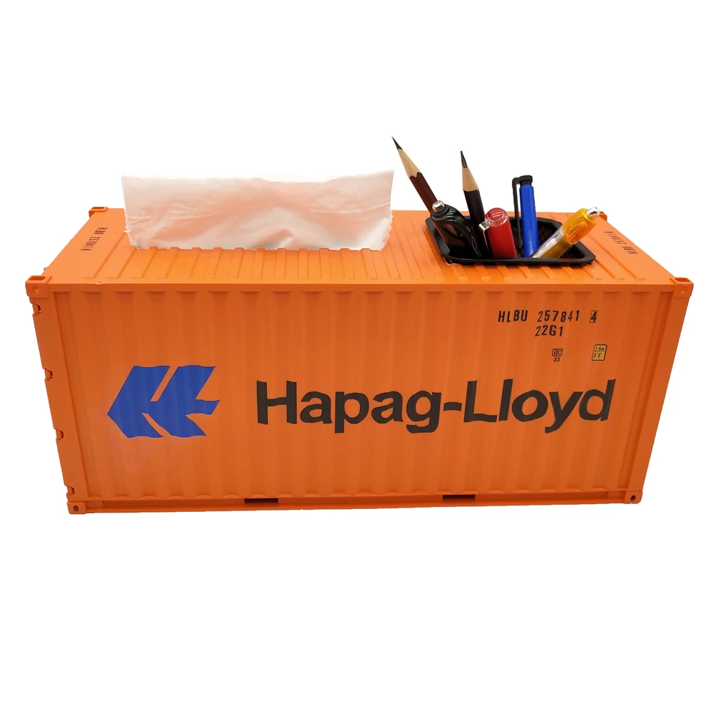 【A】30cm 1:20 Hapag-Lloyd Pen holder shipping container scale model container model O.A.S ship model