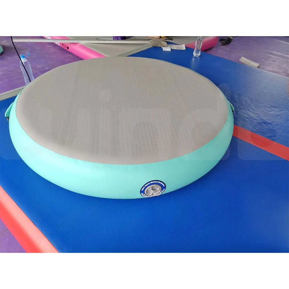 DWF Drop Stitch AirSpot Inflatable Bouncy Round Air Track Gymnastics Circle Air Spot Set