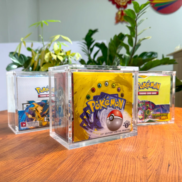 TCG Factory Wholesale Acrylic Pokemon Booster Box Display Case - Customized Durable Design for Safe Card Storage TCG Factory Wholesale Acrylic Pokemon Booster Box Display Case - Customized Durable Design for Safe Card Storage