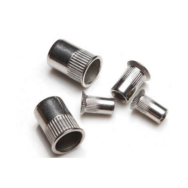 China Factory Oem Odm Fastener Customized Flat Head Hexagon Round Hex Through hole Brass Stainless Steel Blind Rivet Nut