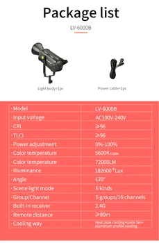 NiceFoto 600W Professional Video Fill LED Continuous Light Photographic Studio Lighting Equipment for Filming detail image