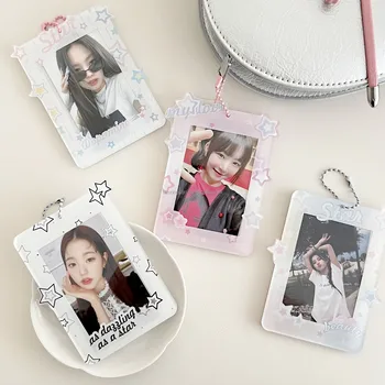 Kpop Merchandise Custom Kpop Acrylic Photocard Holder Keychain cute photo frame acrylic card holder