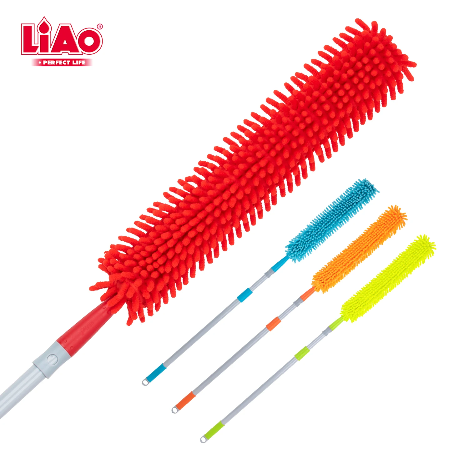 LiAo Extendable Multifunctional Telescopic Microfibre Cleaning Brush Long Handle Home duster