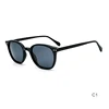 Monture noire, verres bleus