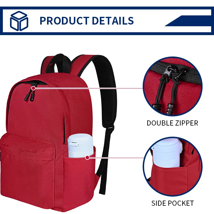 china manufacturers print on demand unique plain sports kids school office gym fitness retro backpack with logo