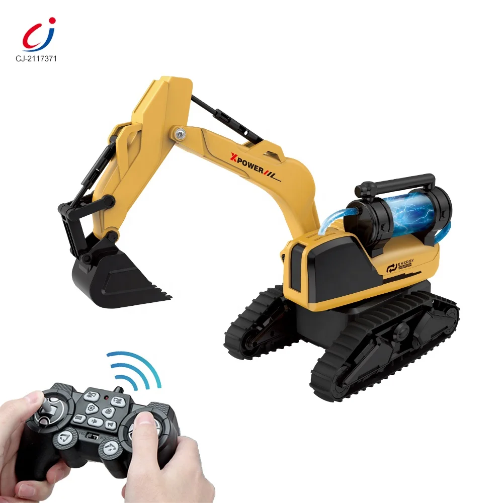 Boys 13 Channel  Plastic Remote Control Construction Game Mainan Simulation Hydraulic Rc Excavator Truck