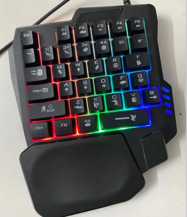 Gaming Pc Mi  Lang T8 Handed Glowing Gaming Keyboard Eat Chicken Keyboard Connected to M aperçu 3