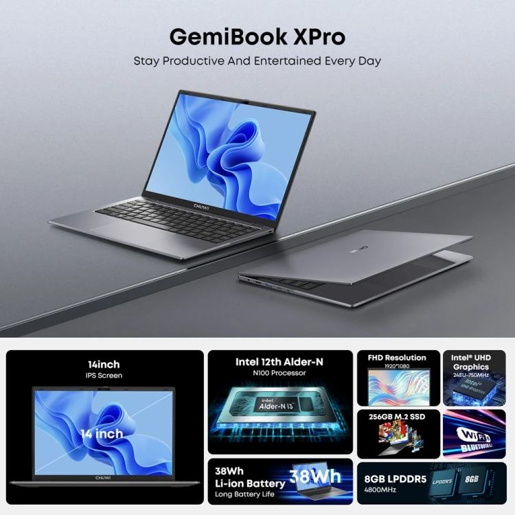 GemiBook XPro／Intel N100／8,256／Win11 ChuwiGemibookXpro_600x600_crop Windowsノート本体