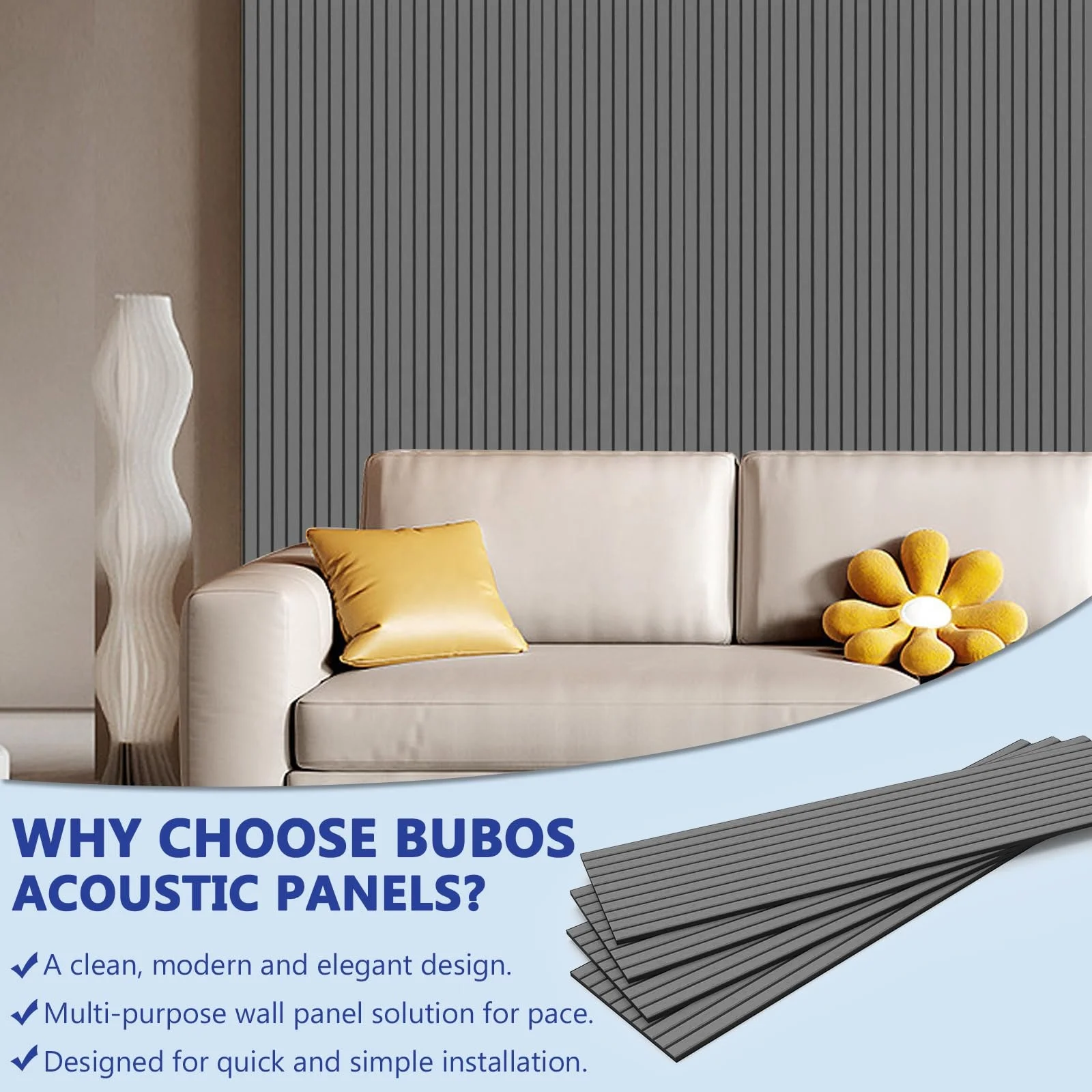 Decorative 3d Tongue and groove Sound-absorbing Mdf Wall Panels