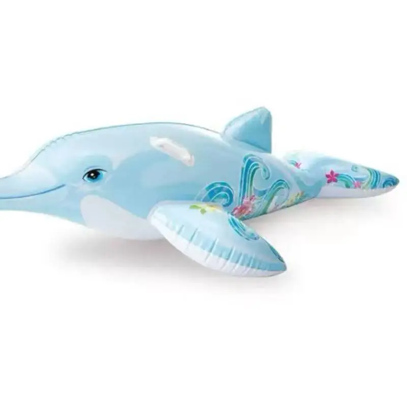 Cross-border Eco-Friendly Pool Use Inflatable Dolphin Floating Row Ride