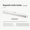 Portacoltelli magnetico argento: 50*4*cm
