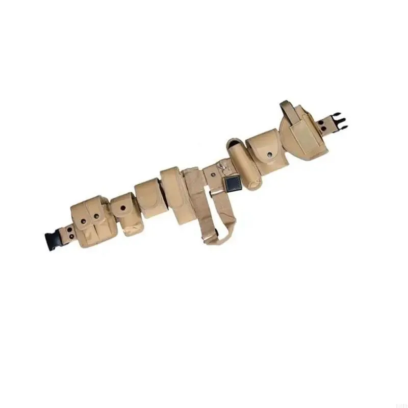 Adjustable Strap Mountaineering Waist Belt with Multiple Compartments Adjustable for Hiking Camping Tactical Waist Belt