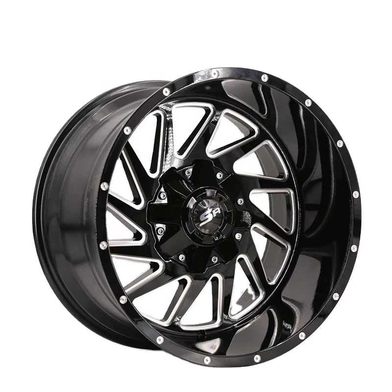 Factory Custom Offroad 4x4 Vehicle 20 Rines Deep Dish Black Alloy Wheel Rim