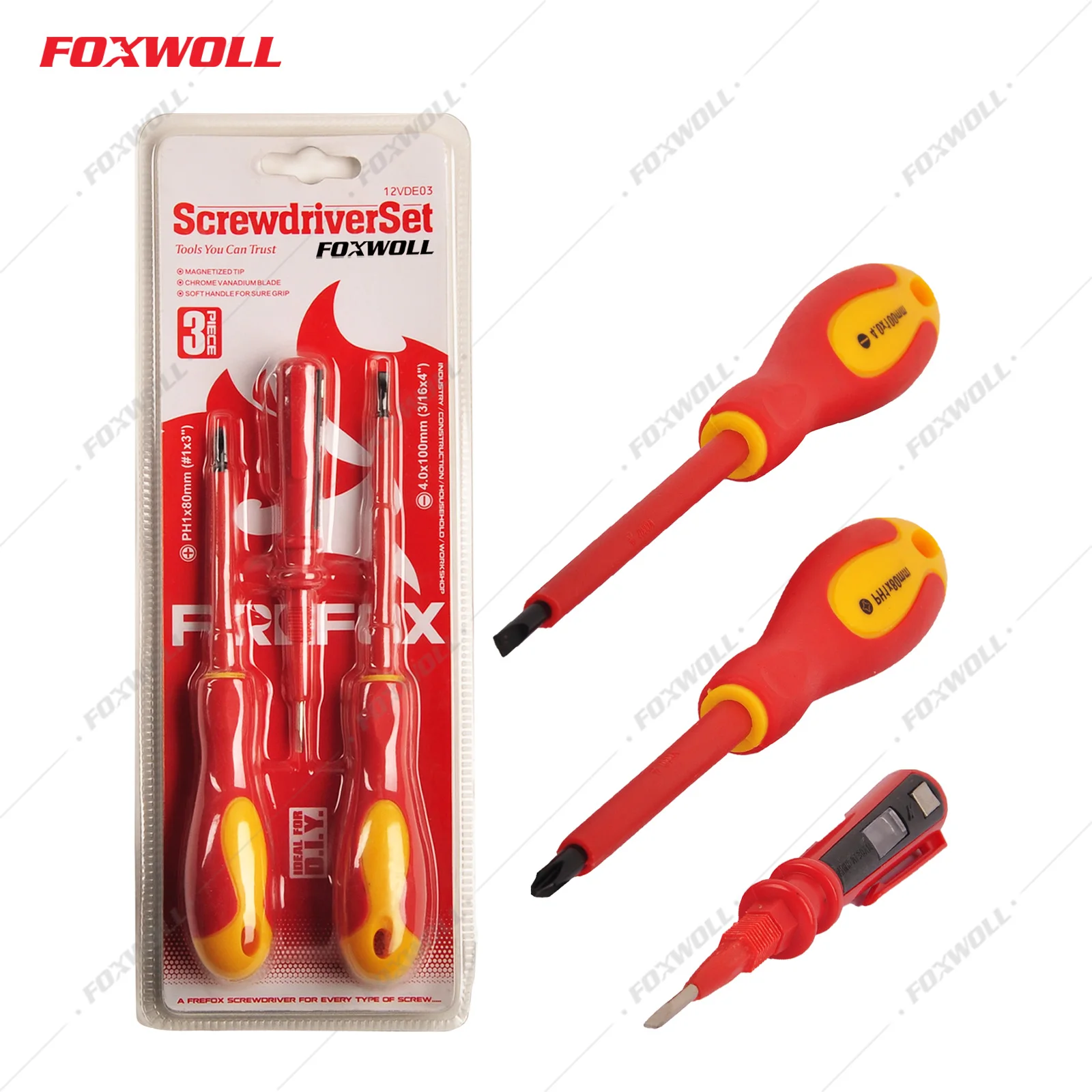 Новое поступление 3 шт. VDE электрика Изолированная Отвертка набор с двойной