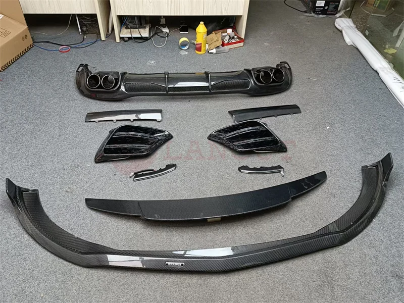 Difusor de Lábio Frontal Spoiler e Pontas para Mercedes Benz S-Class foto 2