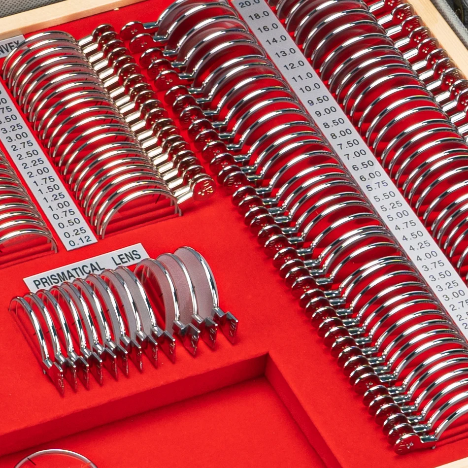 SL-266A Top Quality Plastic Rim Trial Lens Set with Aluminum or Leather for Optical