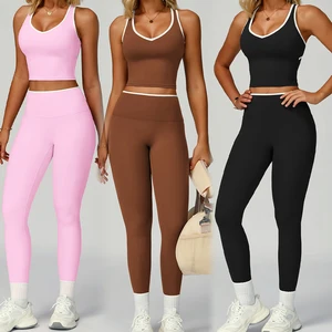 Custom Quick Dry Sports Bra 2 Pieces Sets Active Wear Leggings Fitness Yoga Wear Activewear Set