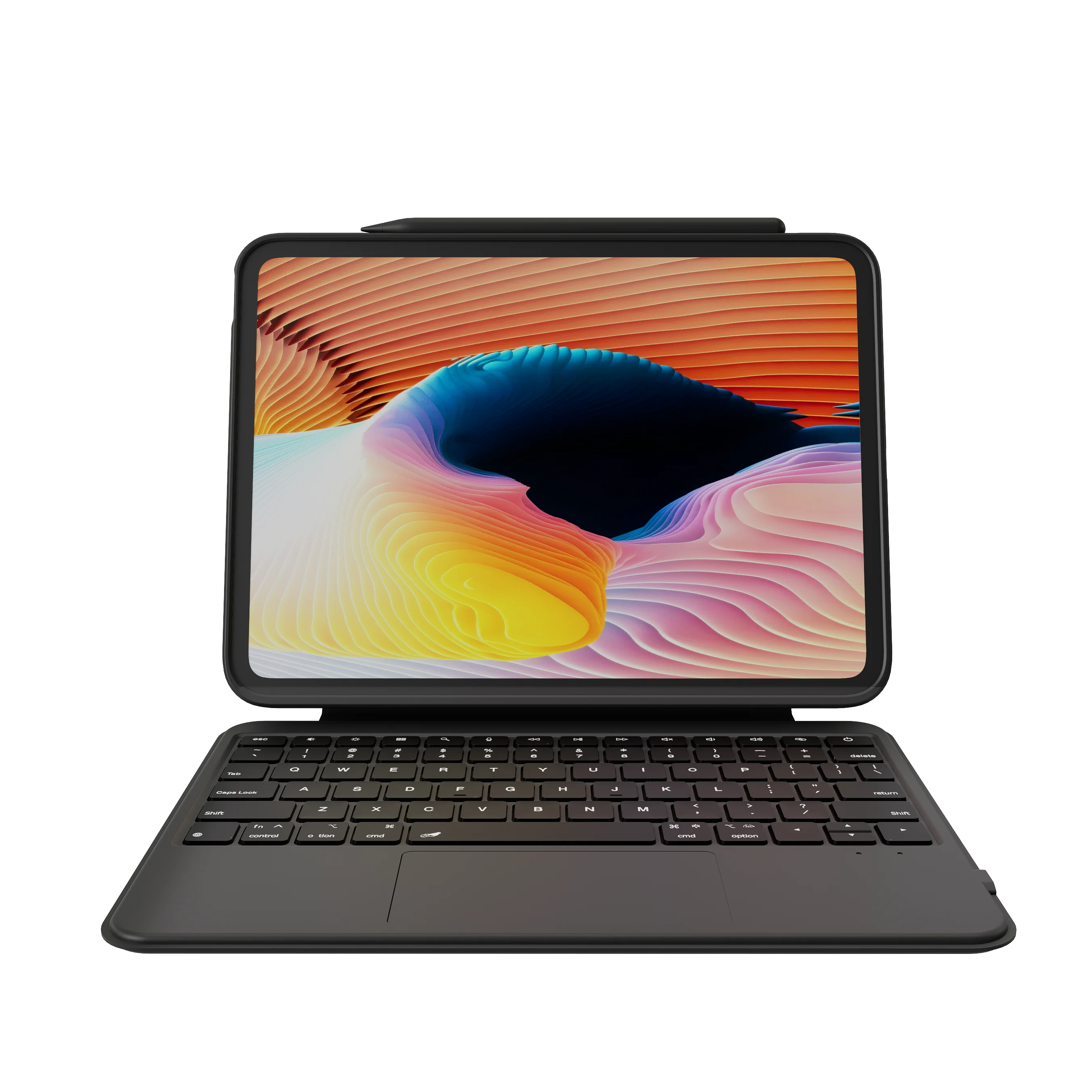 Laudtec Detachable Magnetic Magic Keyboard Cover with Portrait Landscape Removable Protective Case for iPad Air Pro Wholesale OEM/ODM/Private Label