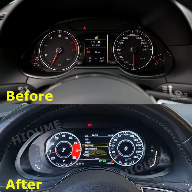 Digital Dashboard Panel Virtual Instrument Cluster Cockpit Lcd