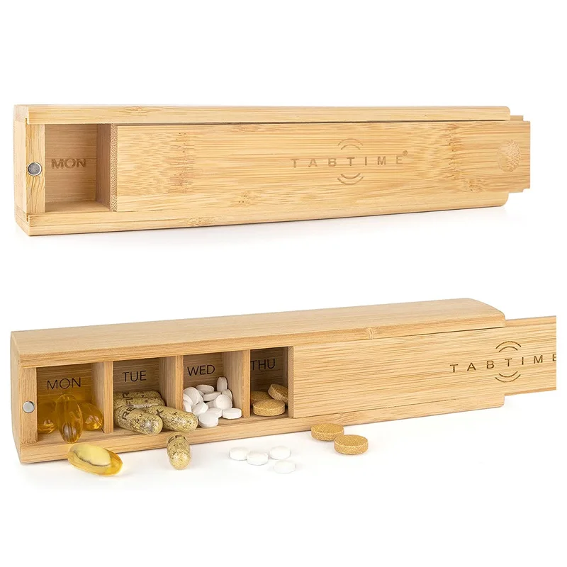 Компактный Еженедельный органайзер для таблеток коробка с напоминанием черный диспенсер лекарств капсул дома офиса отеля