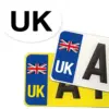 1 pair Flag UK + 1pc Magnetic UK