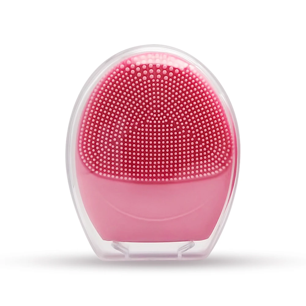 2020 Electric Ultrasonic Mini   Double Side Waterproof Silicone Massager Skin Face Cleansing Brush