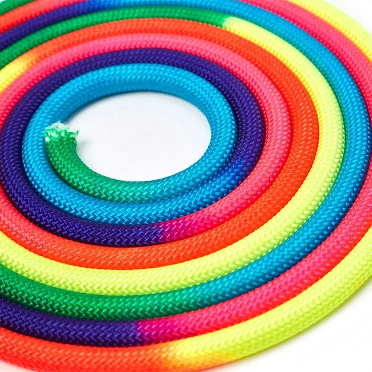 High Strength Colorful Rhythmic Gymnastics Rope Nylon Braided GYM Rope Dance Training Rope
