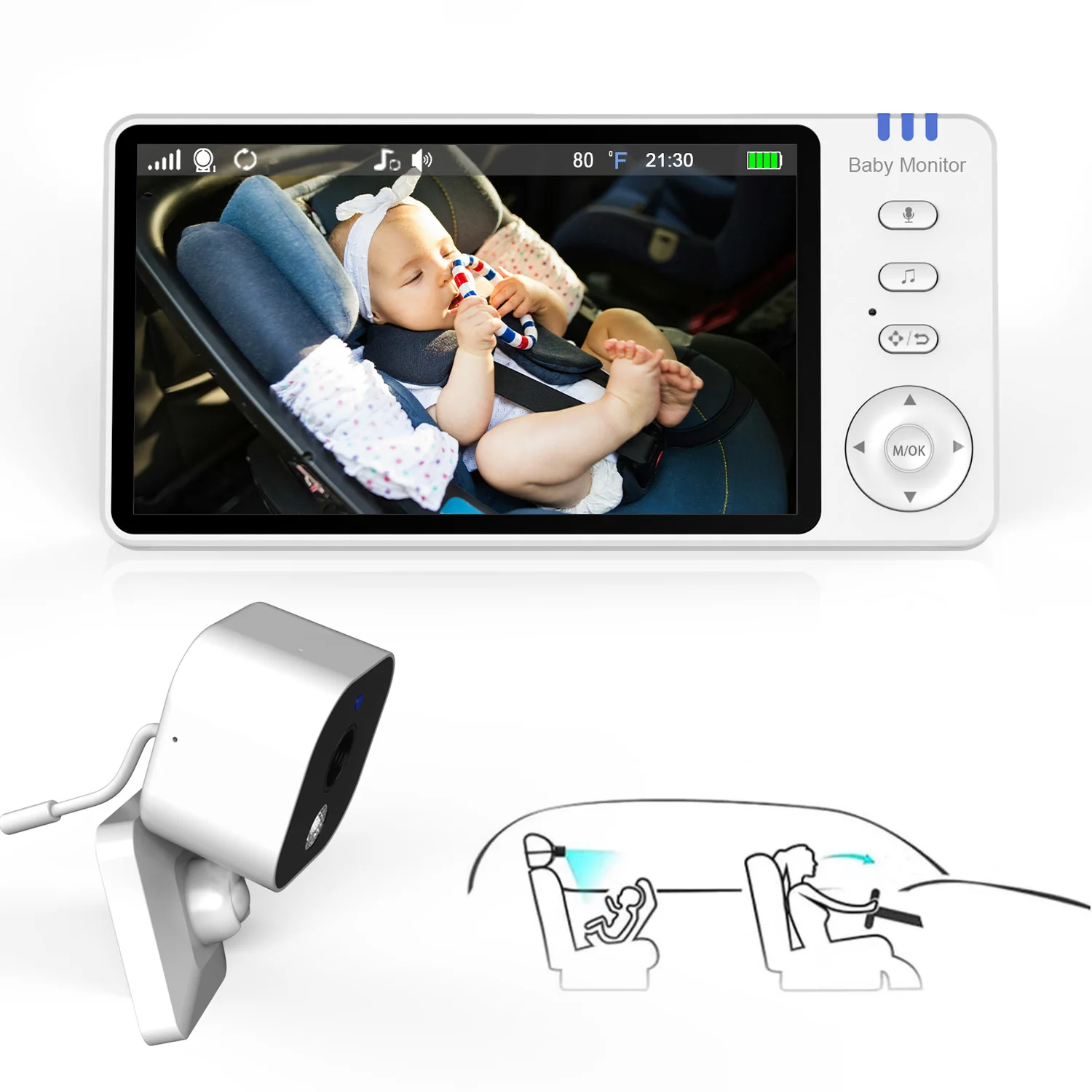 Baby Car Camera Backseat Wireless Baby Monitor with Camera