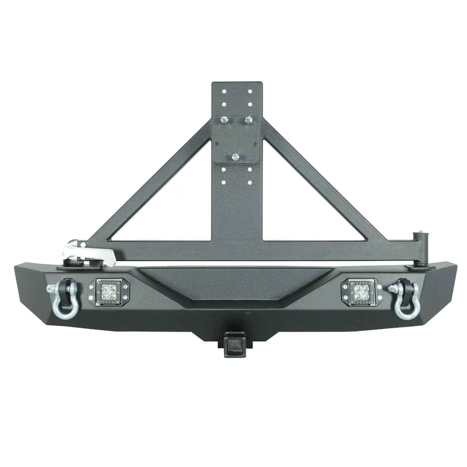 HW 4x4 Rear Bumper With Spare Tire Carrier For Wrangler JK 2007-2017