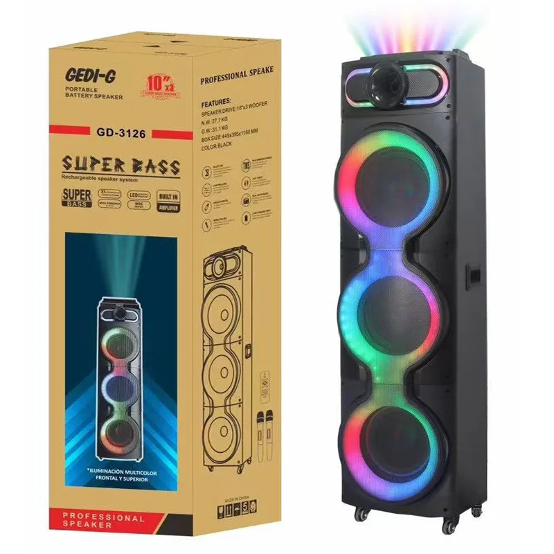 GD-3126 Portable PA System Party Speaker with Subwoofer