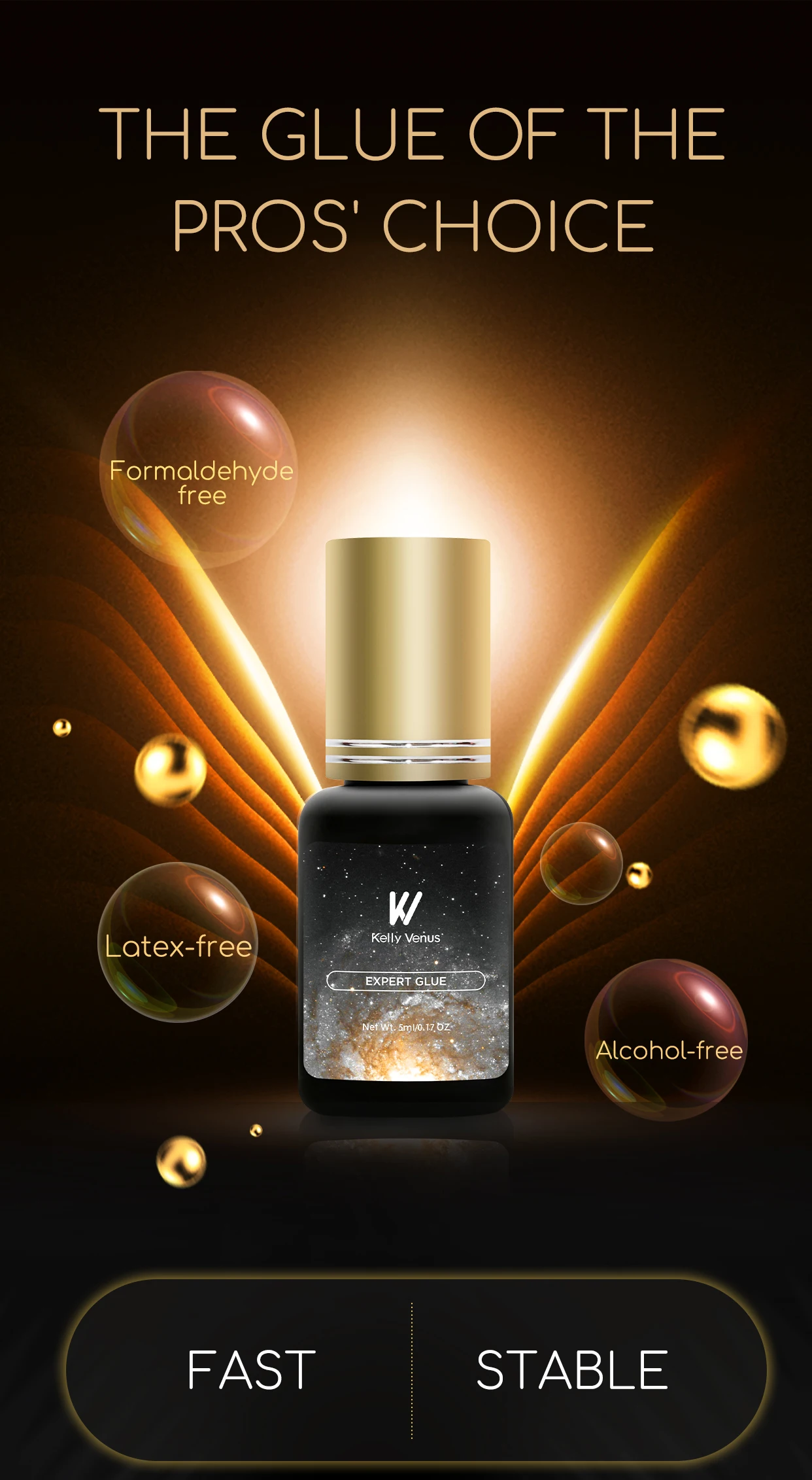 0.5s Fast Drying Waterproof Low Humidity Glue For Lash Extension