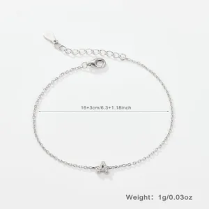 925 Silver Bracelet for Women Elegant Luxury with Diamonds and Zircon Customizable 26 Letters