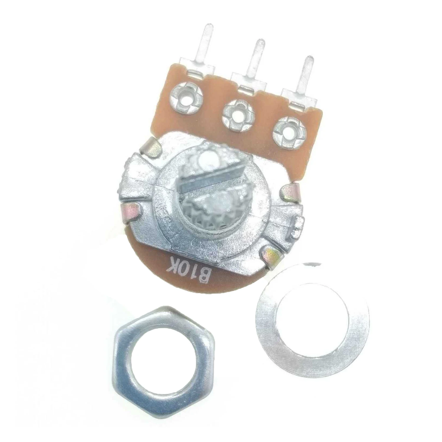 WH148 B10K Rotary Potentiometer 3Pin 15mm Shaft With Nut & Washer for ...