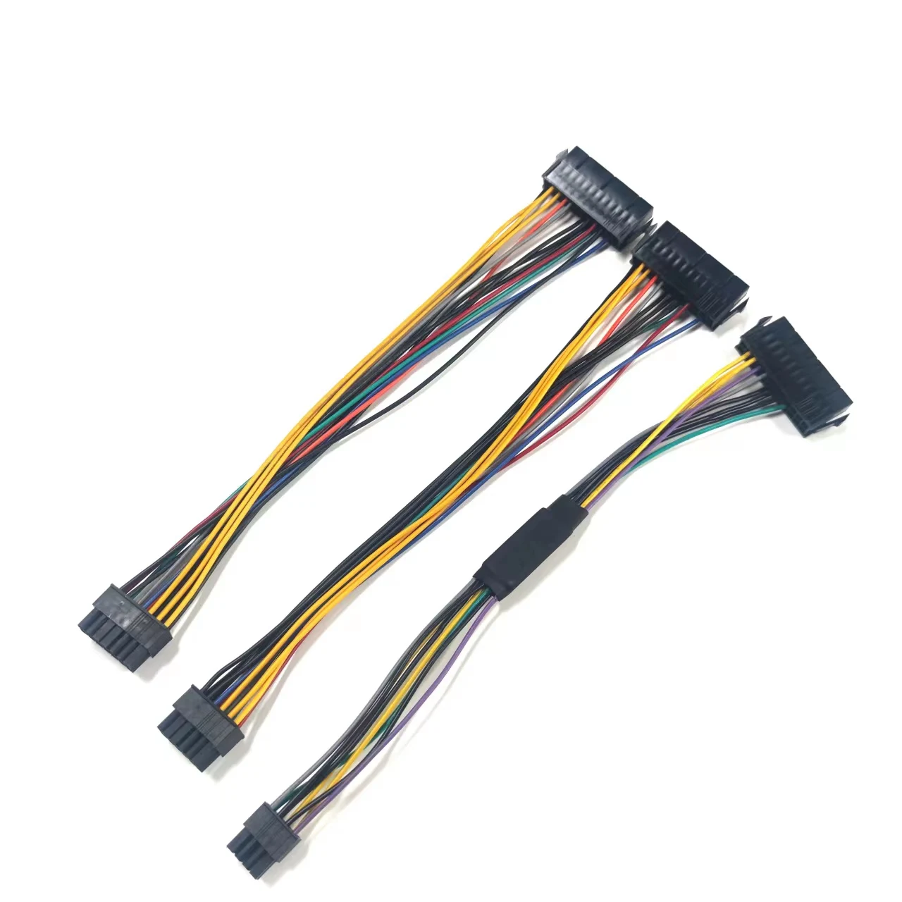 24 Pin Short 24 Pin to 12 Pin ATX PSU Main Power Adapter Braided Sleeved Cable 12 ...