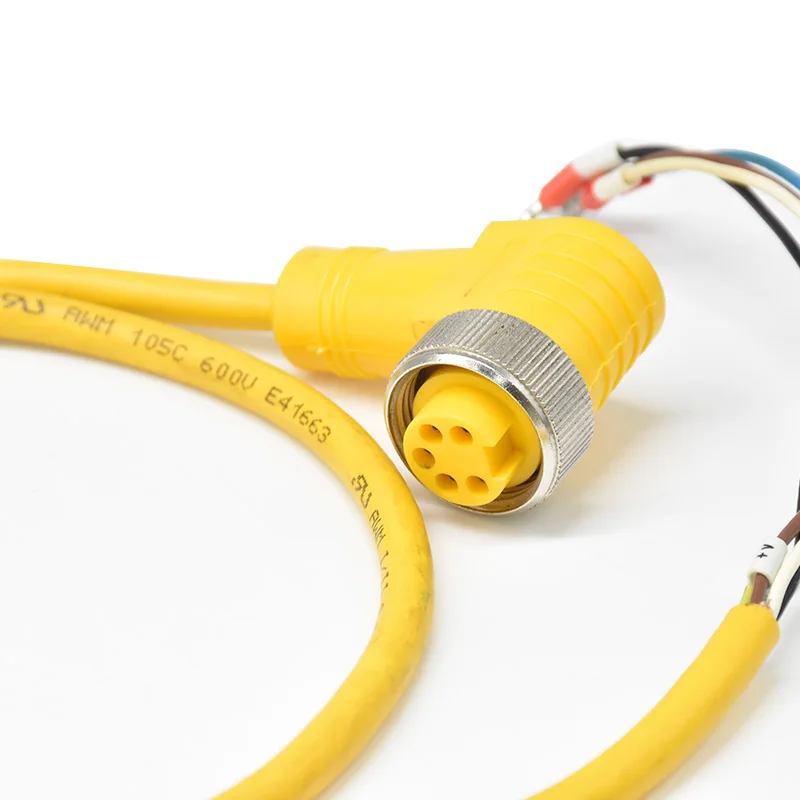 Factory Circular 7/8" Connector Cable 10A Waterproof IP67 5 Pin Male/Female Plug to Tubular Termination Industrial Automotive