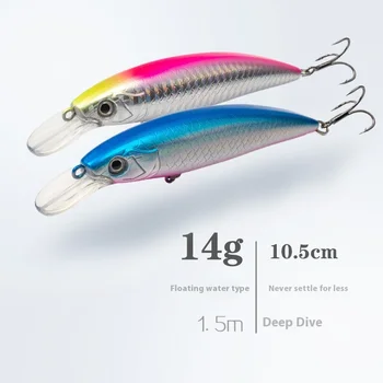 Cross-Border Fishing Lures Hard ABS Bait Minnow Floating Water Sound Bead Simulation Gear for Carp Target Species – Minnow – view 4