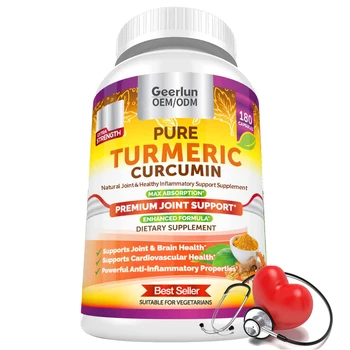 OEM Customize Herbal Supplement Turmeric Curcumin Capsules Natural Joint & Healthy Inflammatory Support Supplement