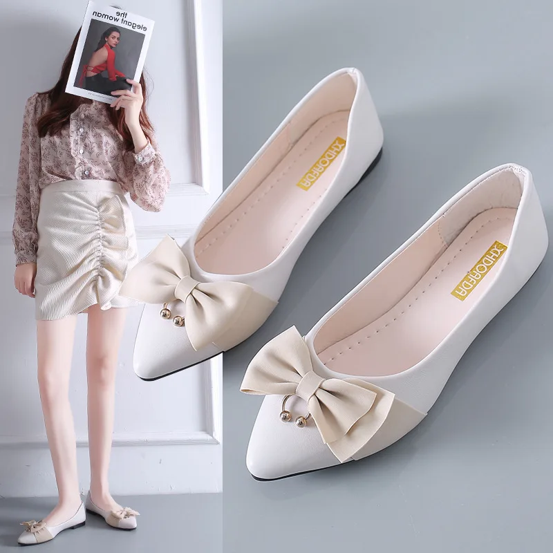 2023 New Design Ladies Shoes Fashion Bowknot Flat Korean Women Casual Shoes  - Buy Casual Shoes,Women Shoes,2023 Shoes Product on 