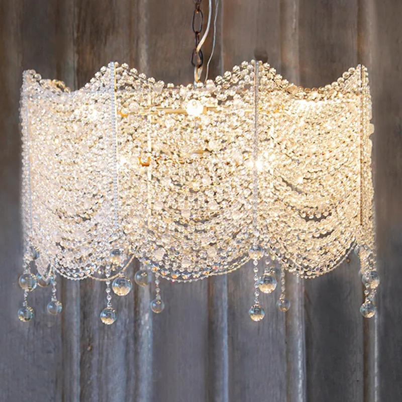 SY European Style Crown Princess Crystal Full Copper Gold Body LED Chandelier Heavy Work Light Luxury Living Room Dining Room