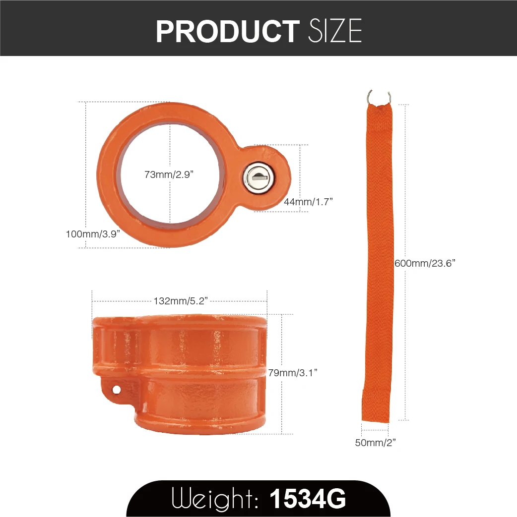 Ковкого чугуна стали с коронной головкой замок 5th колесо прицепа замок для 2-дюймовый с коронной головкой