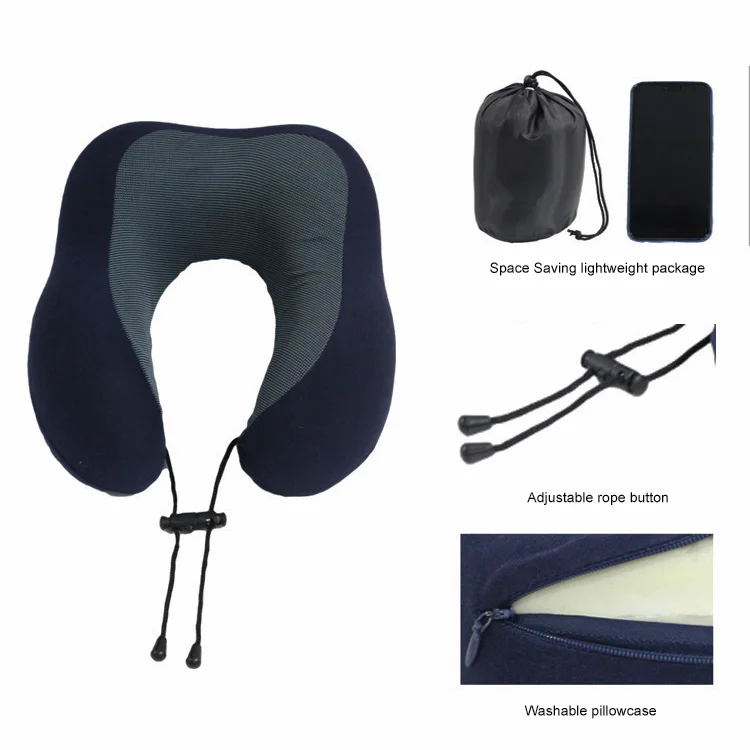 Deluxe Travel Pillow  Customized Memory Foam  Pillow for Travel
